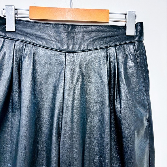 THE LEATHER RANCH Black high-waisted leather pants - Picture 6 of 10